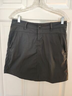 Toad&Co Metrolite Mini Skirt Charcoal Size 6 Upf Quick Dry Outdoors Gorpcore
